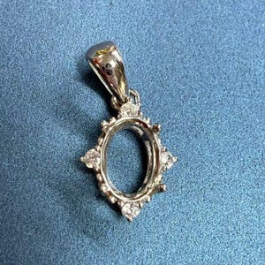 Sterling Silver Oval Ring Setting, Claw Prong, 5x7mm