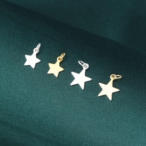 20 dijes de estrella de plata de ley, lámina de estrella brillante de 5 x 4 mm, joyería al por mayor imagen 9