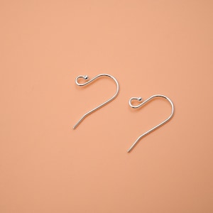 Sterlingzilveren oorbelhaakjes, eenvoudig oorhaakje met bolletje, kraaldraden, bolletjes oorbelhaakjes, draaddikte 0,55 - 0,8 mm