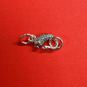 Sterling Silver Fish Clasp w/ rings, Fish Hook Clasps, Fish Clasp Connector, Sterling Hook Clasp, Silver Clasp Connector, 2-Sided Fish Clasp