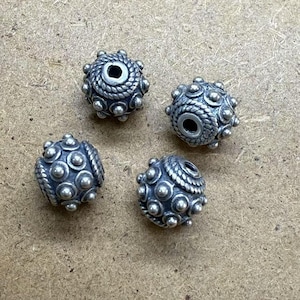 Sterling Silver Round Beads, 925 Silver Baule Tribal Beads, Vintage Ball Beads, Spacer Beads, Bracelet Beads, Necklace Beads, Jewelry Making
