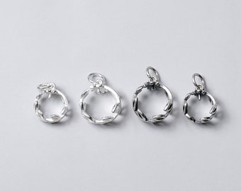 Sterling Silver Pinch Bails for Pendant Charm, 925 Silver Leaf Pinch Bail fit for 8mm-9mm Pearl, Pendant Bail Jewelry Making Supplies