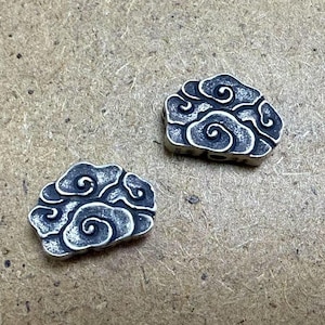 Sterling Silver Cloud Beads, 925 Silver Cloud Spacer Beads, Necklace Cloud Beads, Bracelet Cloud Beads, Cloud Spacer Beads 8X11mm