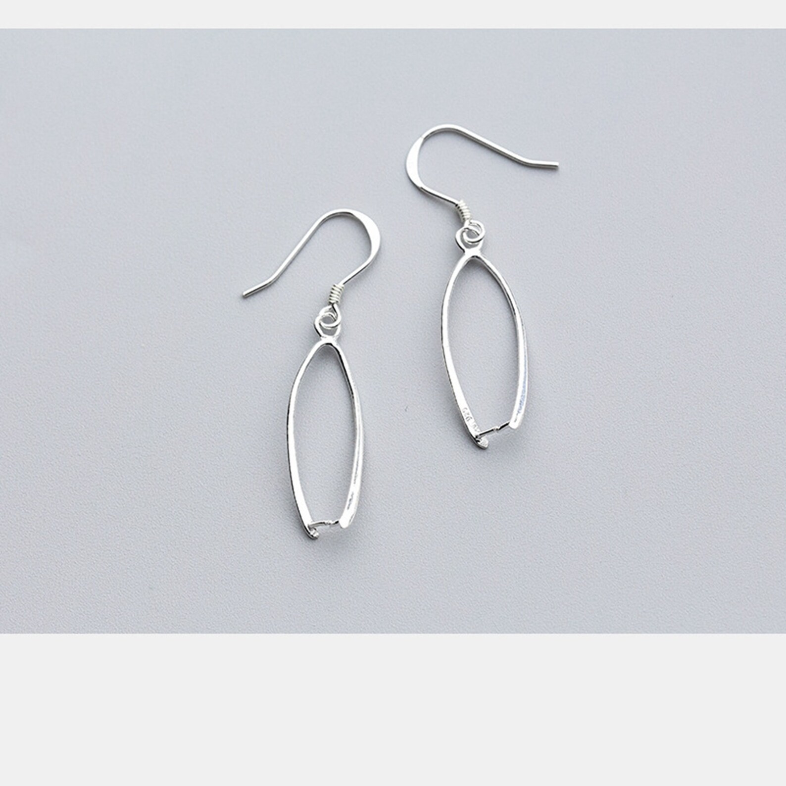 Sterling Silver Ear Hook With Pinch Bail Earring Making 925 Etsy