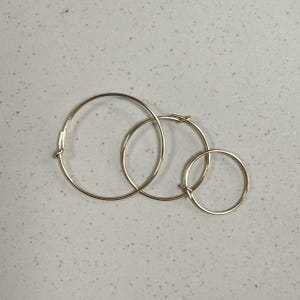 14K Gold Filled Beading Hoops, Gold Filled Hoop Earring, Earring Component, Round Ear Wire Hoop, Earring Hoop Findings For Jewelry Making