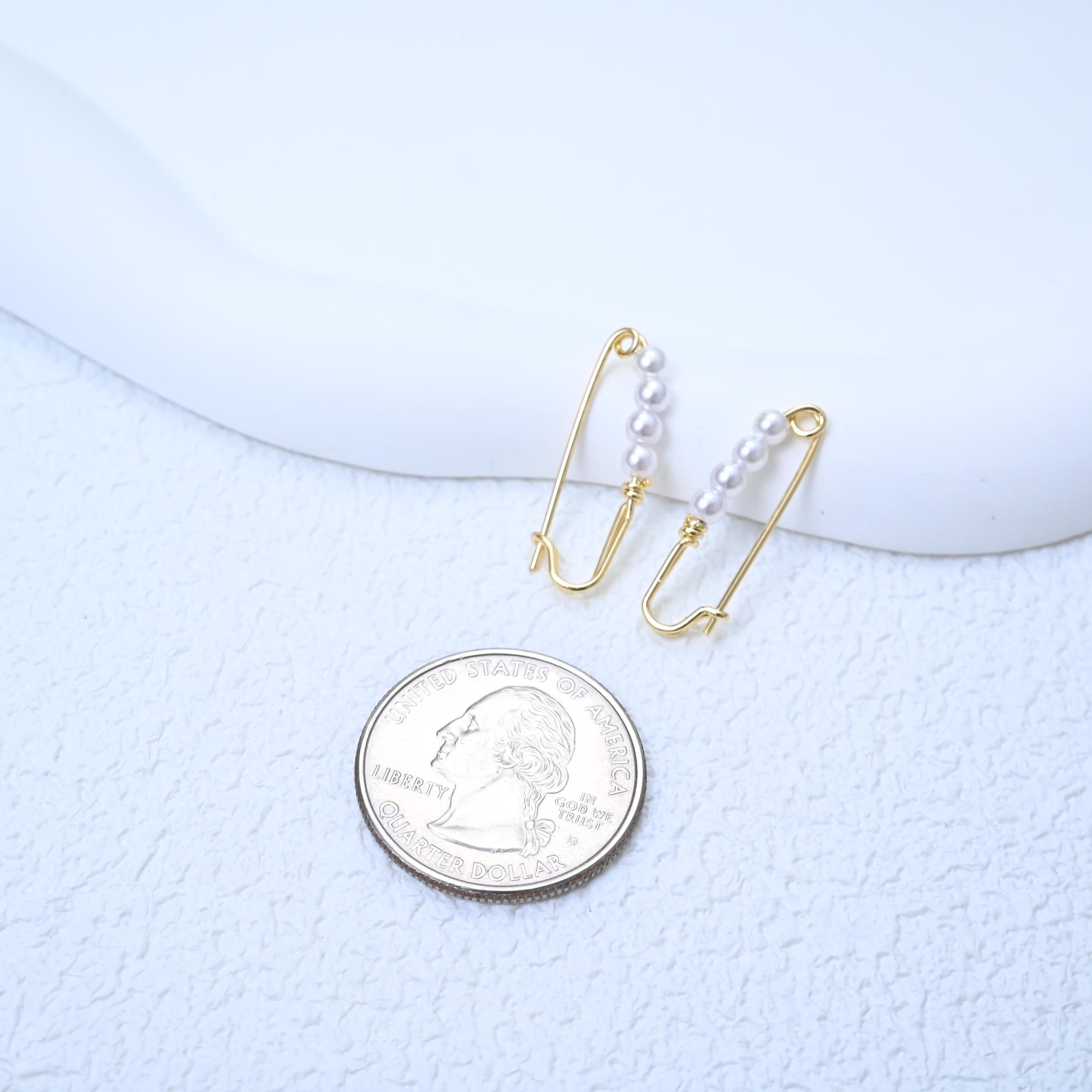 PPX Orecchini A Perno Unisex Con Catena E Mappa BTS, Geometria Irregolare, Colore Argento Con Scatola Portagioie - 2