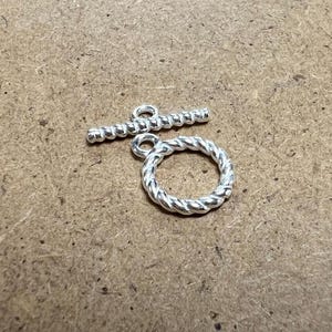 Sterling Silver Vridlås Set, Runt Spänne