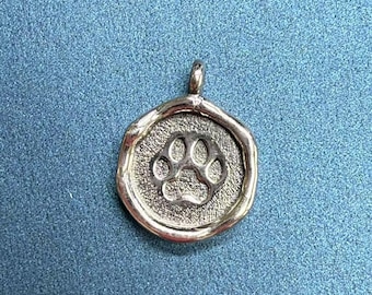 Breloque empreinte de patte de chat en argent sterling, bijoux pour amoureux des animaux de compagnie