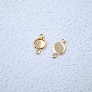20 Stück 14K Vergoldete Leere Charm-Einstellung mit Lünette Schale, Lünette Einstellung Stecker, Blank Anhänger, Cabochon Fassungen, Tray Base Stecker 6 mm 14 mm