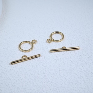14 kt vergulde kapittelsluiting, ronde cirkel, armband kettingsluiting
