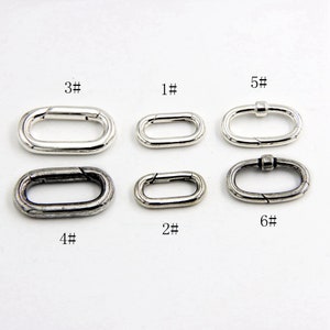 Sterling Silver Oval Clasp, 925 Silver Hinged Ring Push Clasp, Spring Clasp, Oval Connector, Holder Clasp For Connector Necklace Bracelet