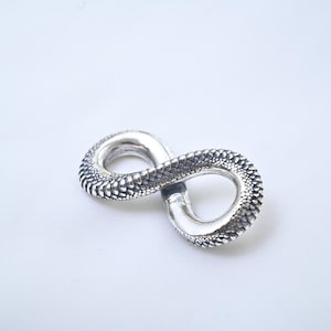 Sterling Silber Infinity Charm, Schlangenhaut Verbinder Anhänger