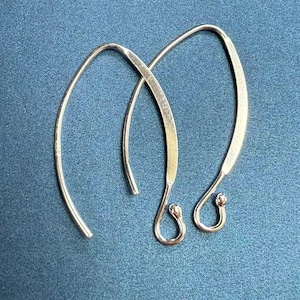 S925 Sterling Silver Earring Hooks, Open Loop Earwires