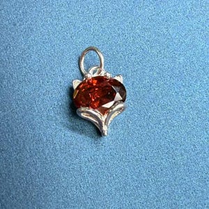 2pcs Sterling Silver CZ Fox Charm Pendant, Woodland Bracelet, Forest Necklace, Wild Earring, Animals Jewelry, CZ Birthstone Fox Charm