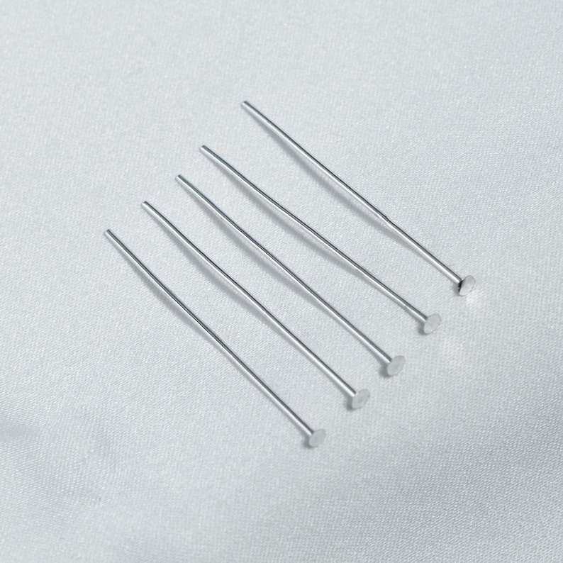 Épingles à tête sphériques et plates en argent sterling, fabrication de ...
