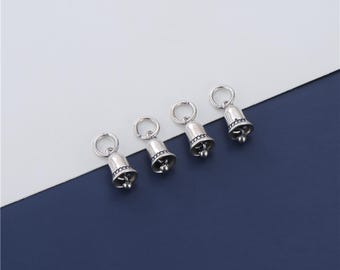 Sterlingzilveren jinglebell-bedel, vakantiesieraden (6 mm)