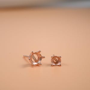 Sterlingzilver met 4 stekels, doe-het-zelfstekers, 3-7,5 mm (1 paar)
