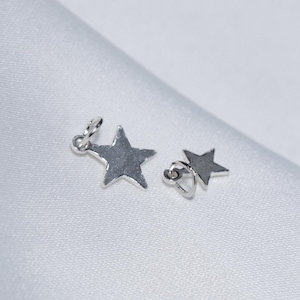 20 dijes de estrella de plata de ley, lámina de estrella brillante de 5 x 4 mm, joyería al por mayor imagen 1