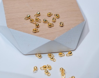 20 cuentas de plata esterlina con cierre de engarce para la fabricación de joyas (3,3/3,8/4,8 mm)