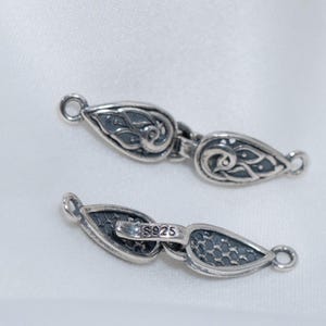 Sterling Silver Hook Clasp, Thai Silver, Necklace Connector image 3