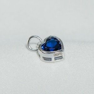 Hjärtberlock i sterlingsilver med CZ-motiv, gör-det-själv-smycken