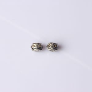 Sterling Silver Fish and Lotus Bead, Spacer Beads, 925 Silver Fish Spacer Bead, Bracelet Bead, Necklace Bead, Fish Spacer, Handmade Beads