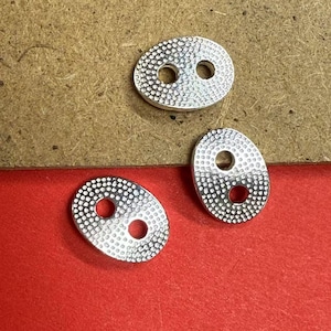 Silber 925 Knopf Perlen, Silberknöpfe mit Aufdruck, schlichte Knöpfe, Armband Knöpfe, Halskette Knopf, Armband Spacer, Spacer Bead