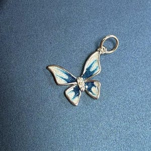 Sterling Silver Butterfly Charm Pendant, Insect Bracelet, Garden Necklace, Winged Earring, Small Charm, Flying Jewelry, Charms In Bulk