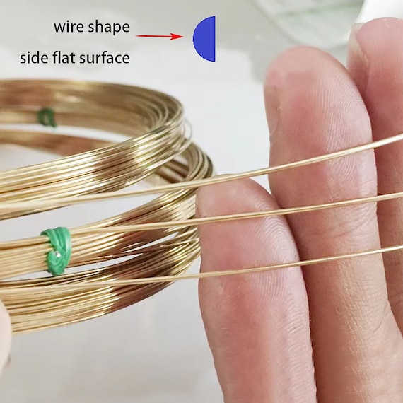 1 Meter 14K Gold Filled Semicircle Wires Sparkle Wires Half Hard Wires Footage Wire 22 20 18 Gauge approx 0.64mm 0.81mm 1.02mm Etsy Canada
