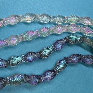Iridescent Glass Fish Beads, Animal Charms, Jewelry Making Supplies image 2