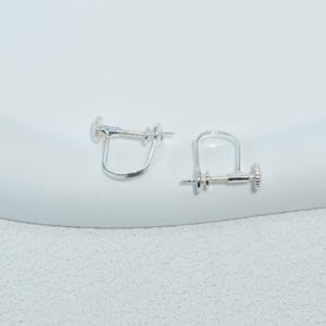 Sterling Silber Nicht durchbohrte Ohrring Komponente, Ohrclips, Schraube zurück, Zapfen Befestigung