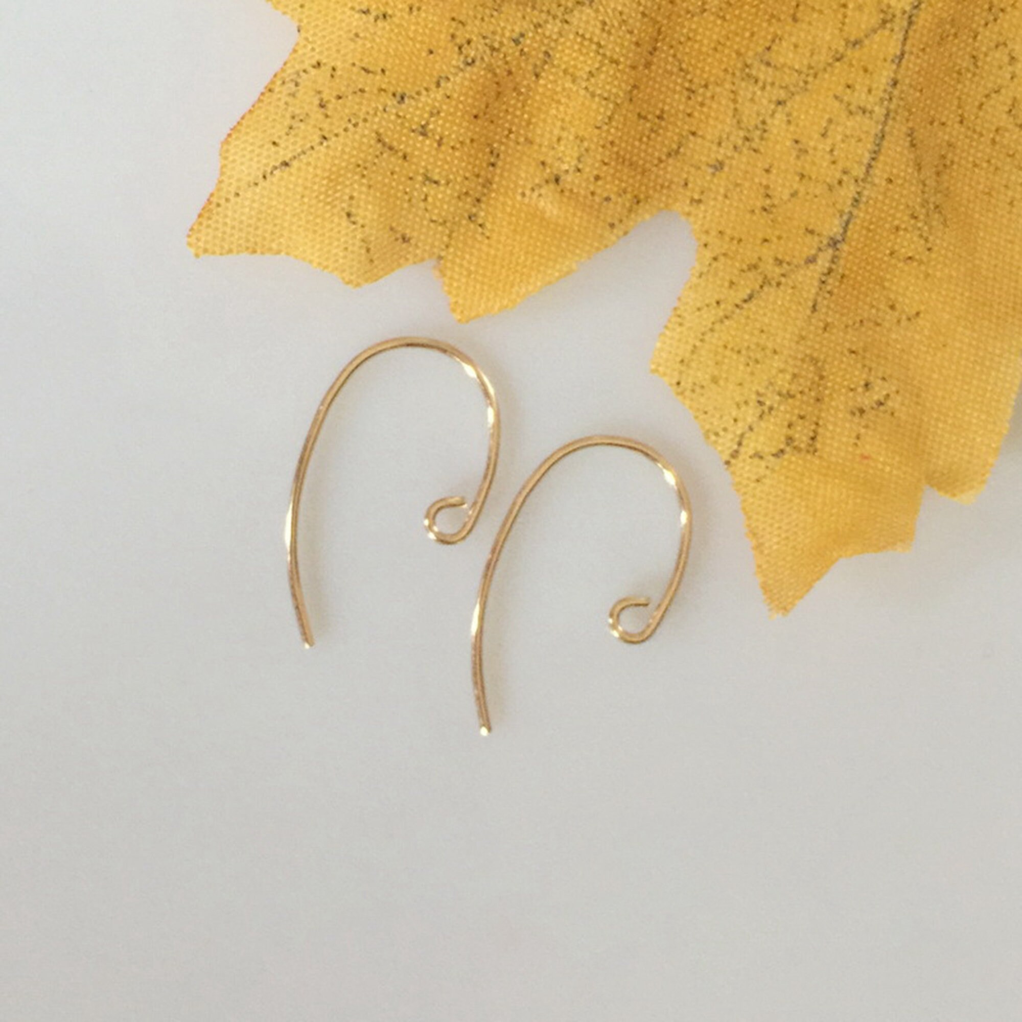 14K Gold Filled Earring Hooks, Gold Filled Earring Hooks for Jewelry Making,  Simple Earring Hooks With Open Loop, Ear Wire 