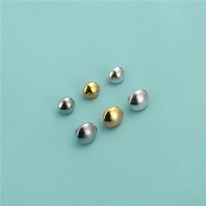 Sterling Silber Schlichte Runde Knopfverschlüsse, Silber Runde Knopfverschlüsse, Untertasse Knopf Spacer, Armband Knopf, Halskette Knopf,Kleiderknopf