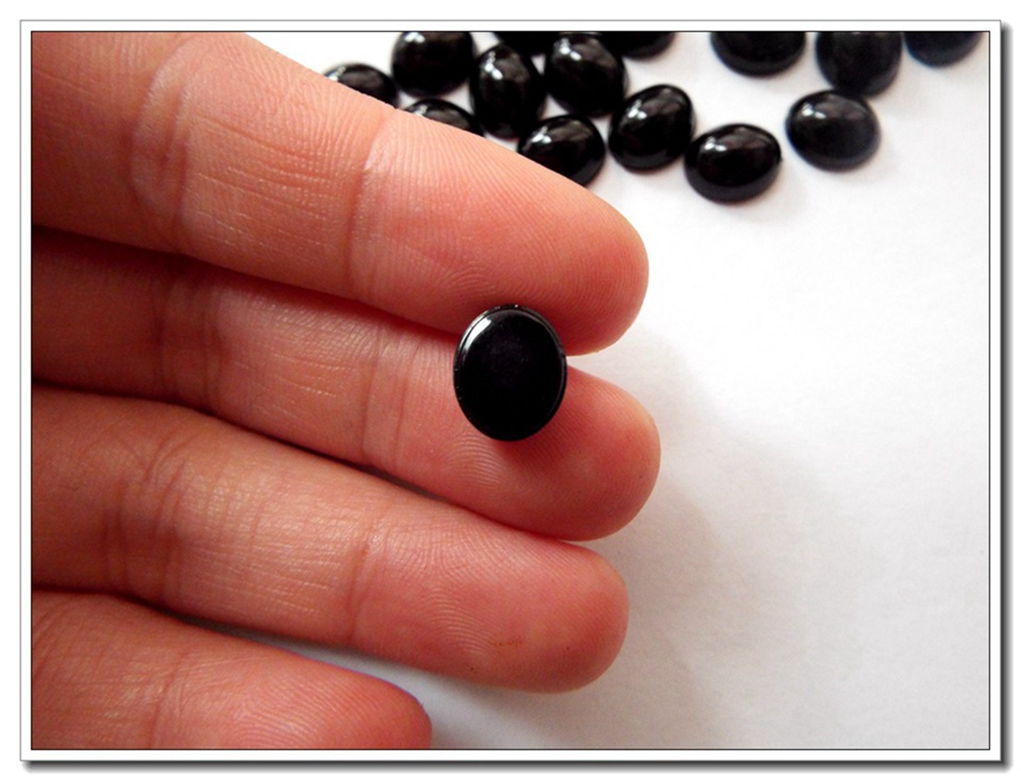 100 Stück Ovale Flat Back Puppenauge Schwarze Ovale Gewölbte | Etsy