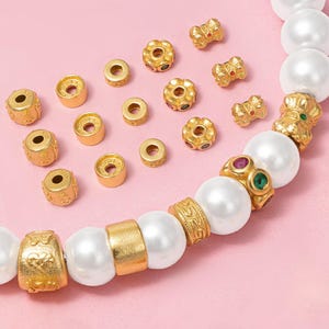 Vergoldet über Sterling Silber Om Mani Padme Hum Tube Perle, buddhistische Perle, Meditation Perle, Mala Perle, religiöse Perle, Armband Spacer