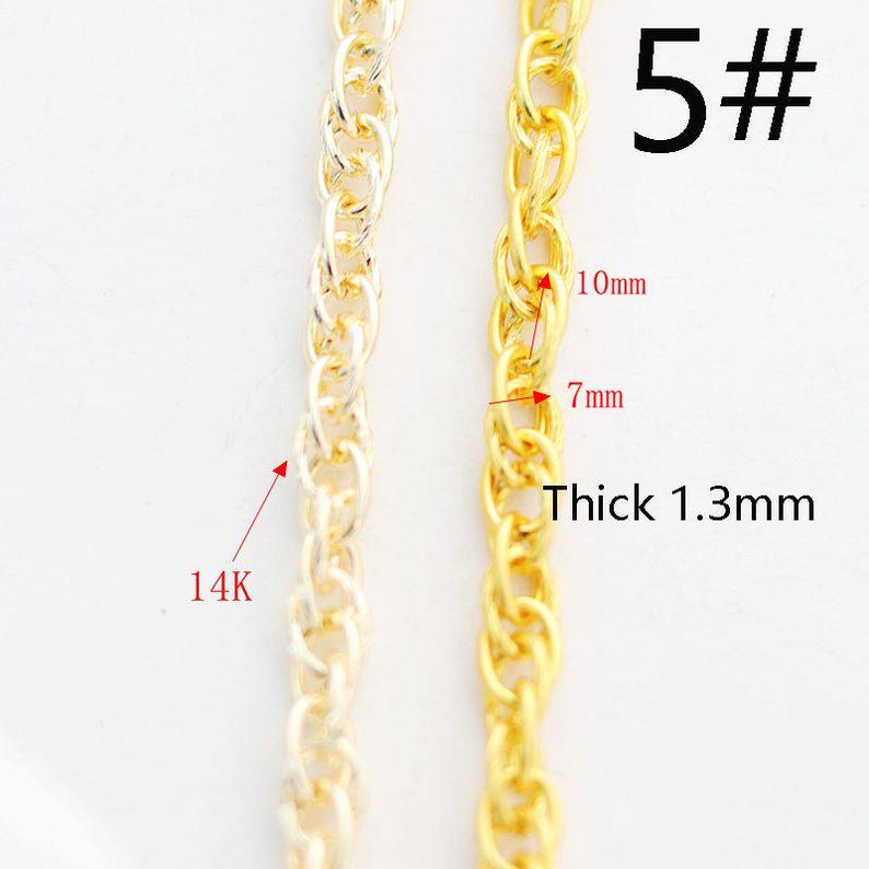 Emboss Chain Patterns 14k Gold Plated Textured O Chain, Embossed Twist Chain, 50cm - Etsy