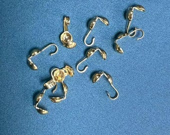 14K Gold Filled Clamshell Bead Tips, Jewelry Making, Crimp End Covers