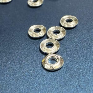 Sterling Silver Bead Grommets, 925 Silver Bead Grommet, Bead Cores, Bulk Beads, Grommet Eyelet Bead, Jewelry Making