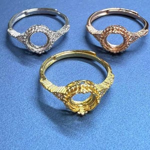 Sterling Silver Round Ring Setting, Round Ring Head, 925 Silver Ring Prong Setting With Claw, Solitaire Ring Setting, Ring Band 6x6mm 8x8mm
