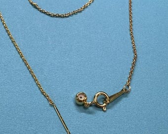 18k Gold Plated Adjustable Copper Cable Chain, Bracelet Necklace