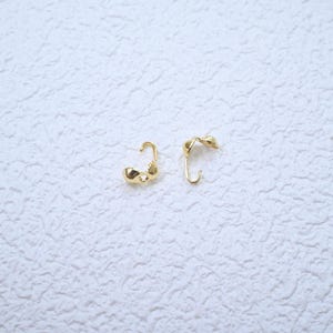 14K Gold Plated Clamshell Bead Tips, Jewelry Making Supplies