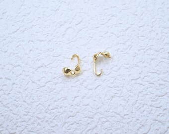 Punte a conchiglia placcate in oro 14 carati, accessori per la creazione di gioielli