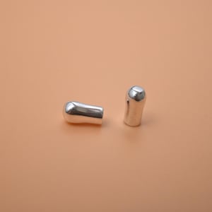 Embout de cordon en argent sterling, trou de 2,2 mm