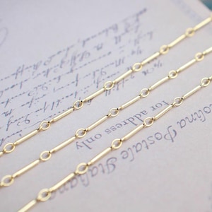 1 meter 14K Gold Filled Bamboo Chain Footage, Gold Filled Bulk Chains, Unfinished Chains, Bulk Necklace Chain for DIY Jewelry Making