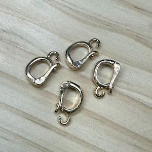 14K Gold Plated Oval Push Clasp with Loop, Bracelet and Necklace Fastener