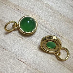 Sterling Silver Green Jade Charm Pendant,  Natural Jade Stone Necklace, Jade Earring, Lucky Jade Jewelry, Genuine Jade Charm