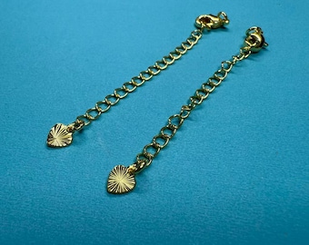 18K Gold Plated Brass Extension Chain with Lobster Clasps (65mm)