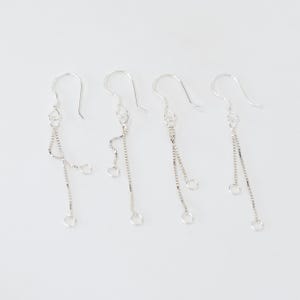 S925 Sterling Silver Earring Wire Hooks, Box Chain Threader