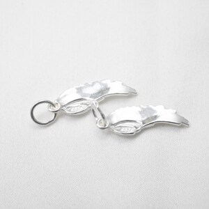 Charm de alas de ángel de plata esterlina, suministros para hacer joyas imagen 8