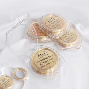 1 Roll 14K Light Gold Plated Wires, Round Wires, Gold Tone Soft Wires, Copper Soft Wire Jewelry Making